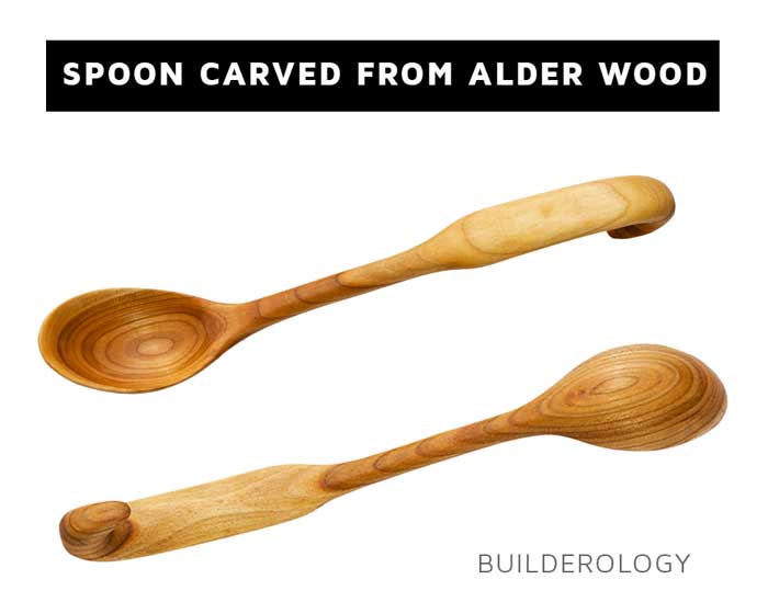 alder wood spoon carving