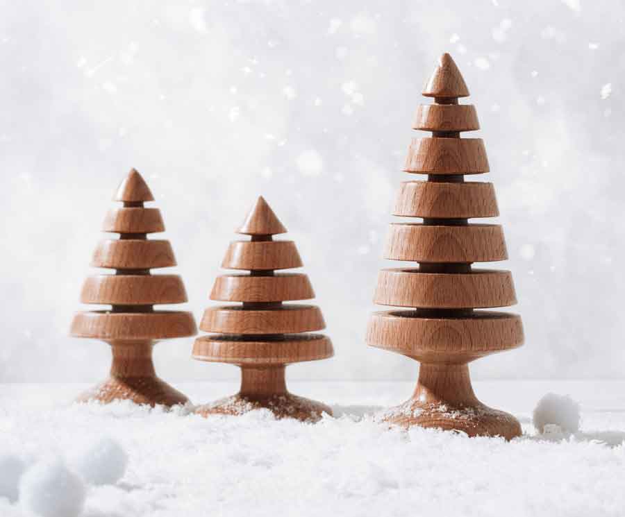 wood turning christmas trees